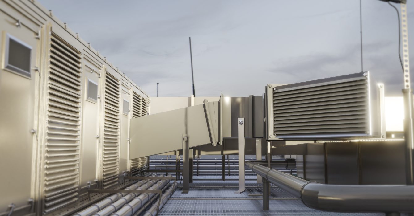 HVAC Installation Services in Dubai – Power Poles Electromechanical HVAC installation for commercial building in Dubai